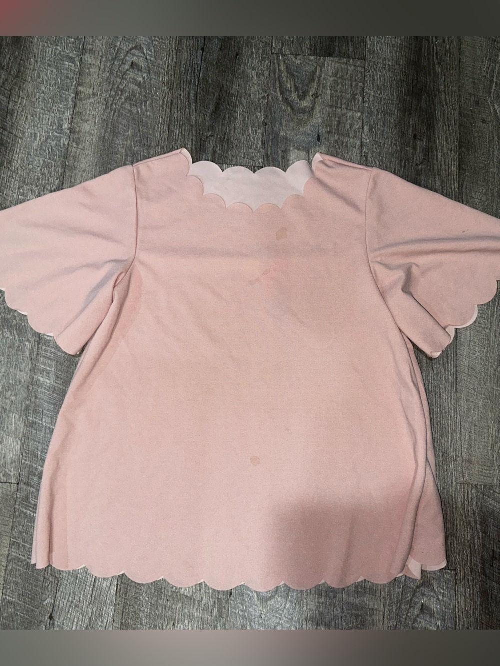 Scalloped Edge Pink Top